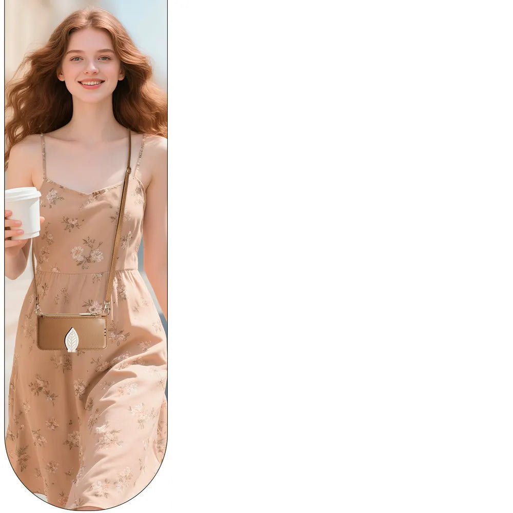 Premium PU Leather Flip Wallet Case for iPhone 17 Series (Long-Strap)