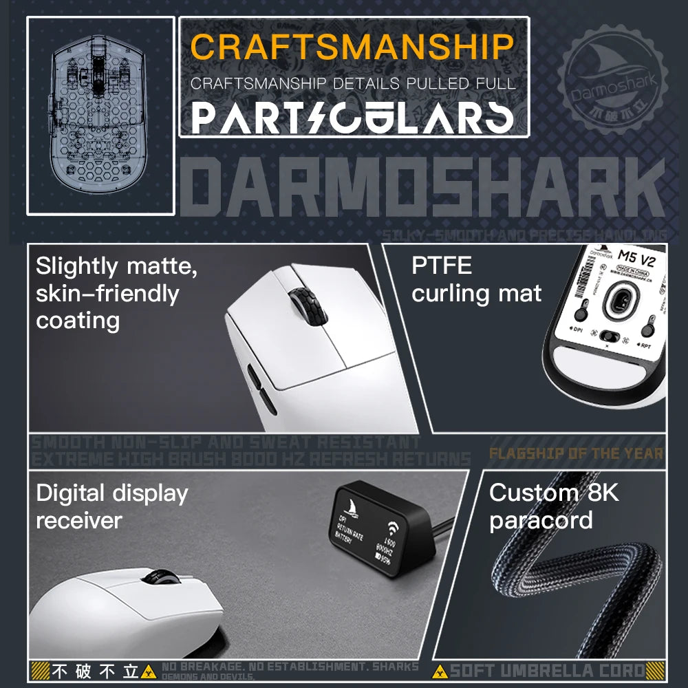 Darmoshark M5 V2  8000Hz Wireless Gaming Mouse