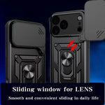 Shockproof Armor Case with Sliding Lens Cover for iPhone 17 Series