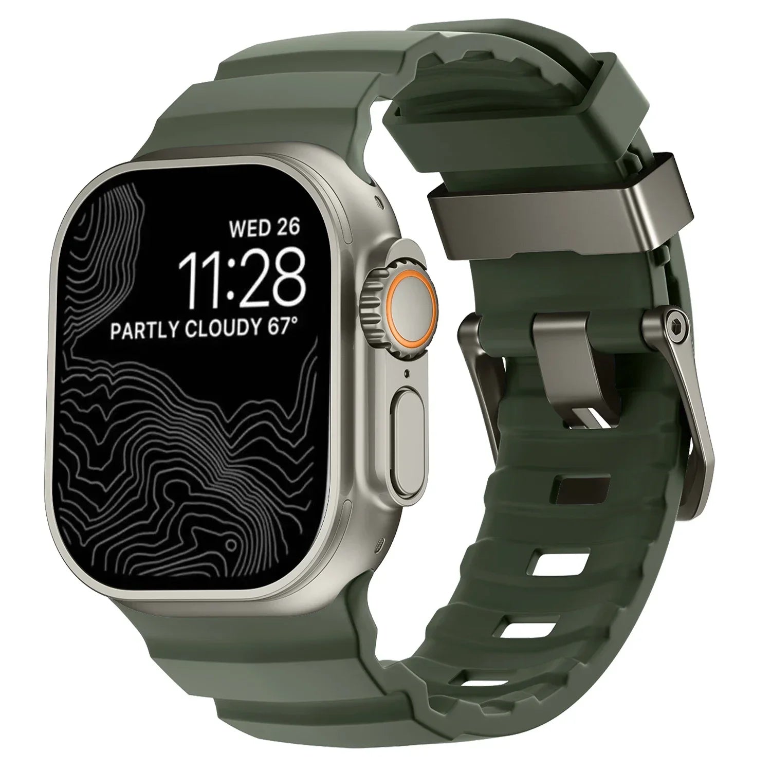 Durable Trail Silicone Replacement Strap for Apple Watch