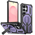 Full-Body Triple-Shield Magnetic Armor Case with Metal Kickstand for Samsung Galaxy S26 Series