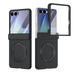 Protective Magnetic Phone Case With Rotating Ring Holder for Galaxy Z Flip 7
