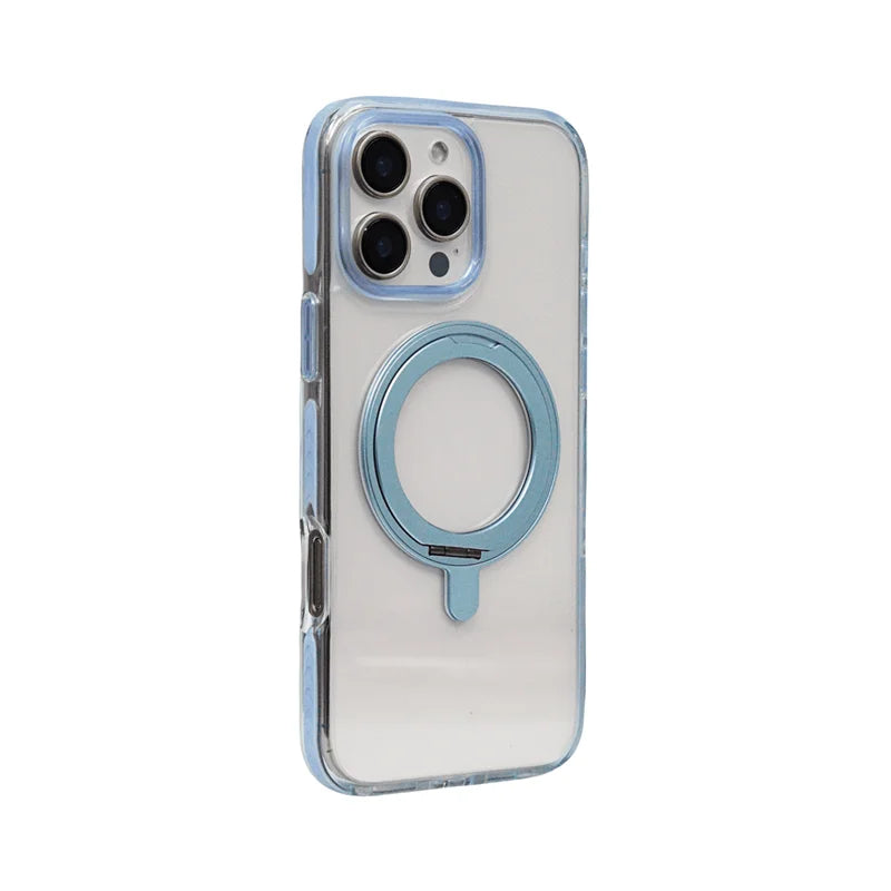 Clear MagSafe Case with 360° Rotating Kickstand for iPhone 16 Pro and iPhone 16 Pro Max