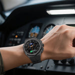 Luxury Stainless Steel Tactical Case and Silicone Sport Band Modification Kit for Samsung Galaxy Watch 8 Classic