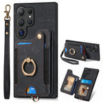 Samsung Galaxy S25 Series Wallet Case with Wrist Strap