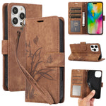 iPhone 16 Series Leather Wallet Case with Wrist Strap & Kickstand