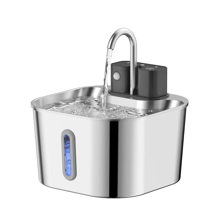 Repetsun 2.2L Motion-Sensor Stainless Steel Cat Water Fountain