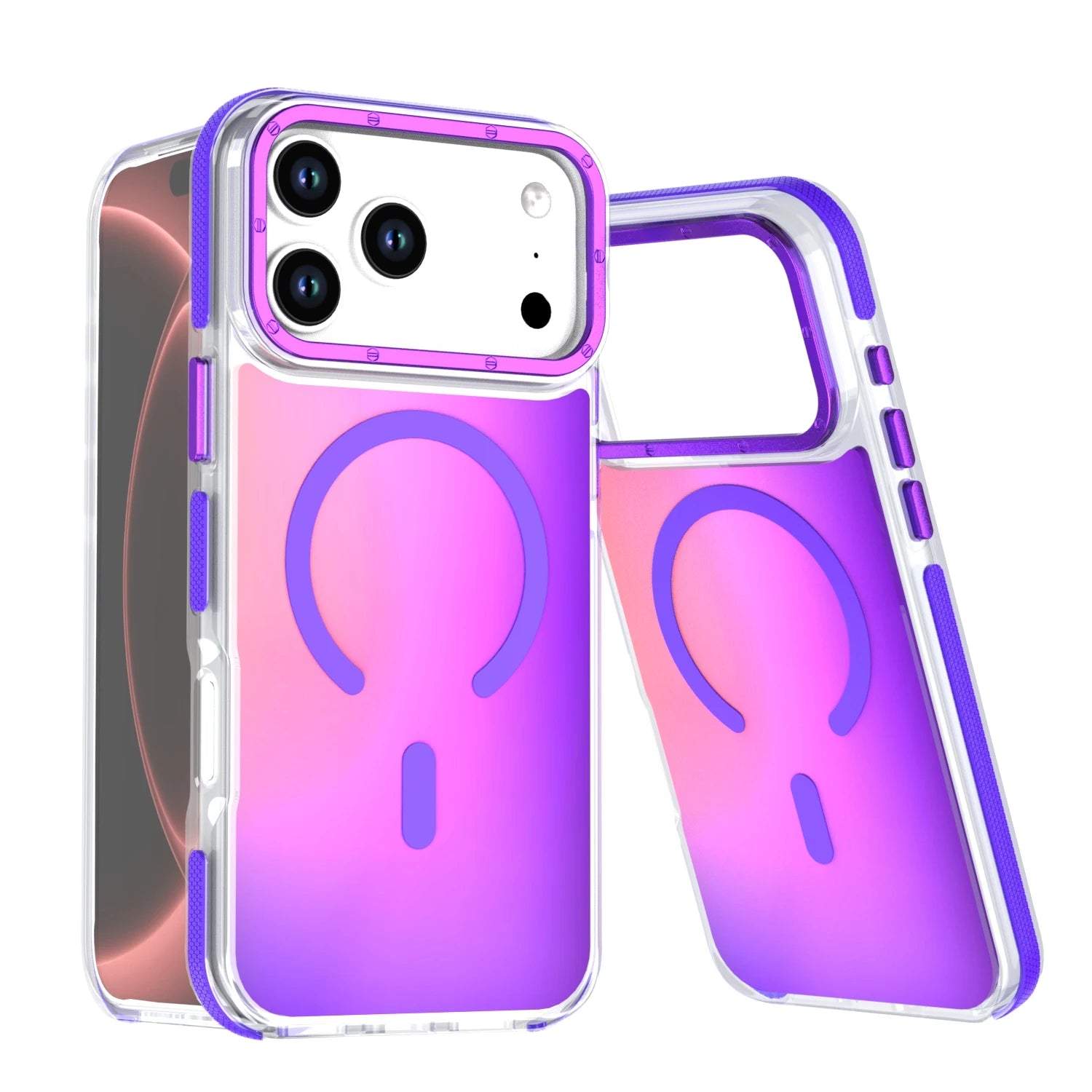 Translucent Laser Gradient Shockproof MagSafe Case for iPhone 18 Series