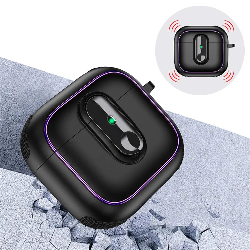 Shockproof Padded Case with Metal Carabiner Clip for AirPods Pro 3