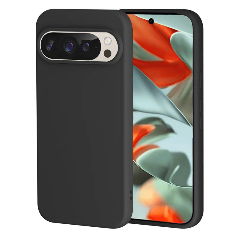 Solid Color Liquid Silicone Case for Google Pixel 9 Series
