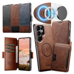 3-in-1 Magnetic Leather Wallet Case with Card Holder for Samsung Galaxy S25 Ultra