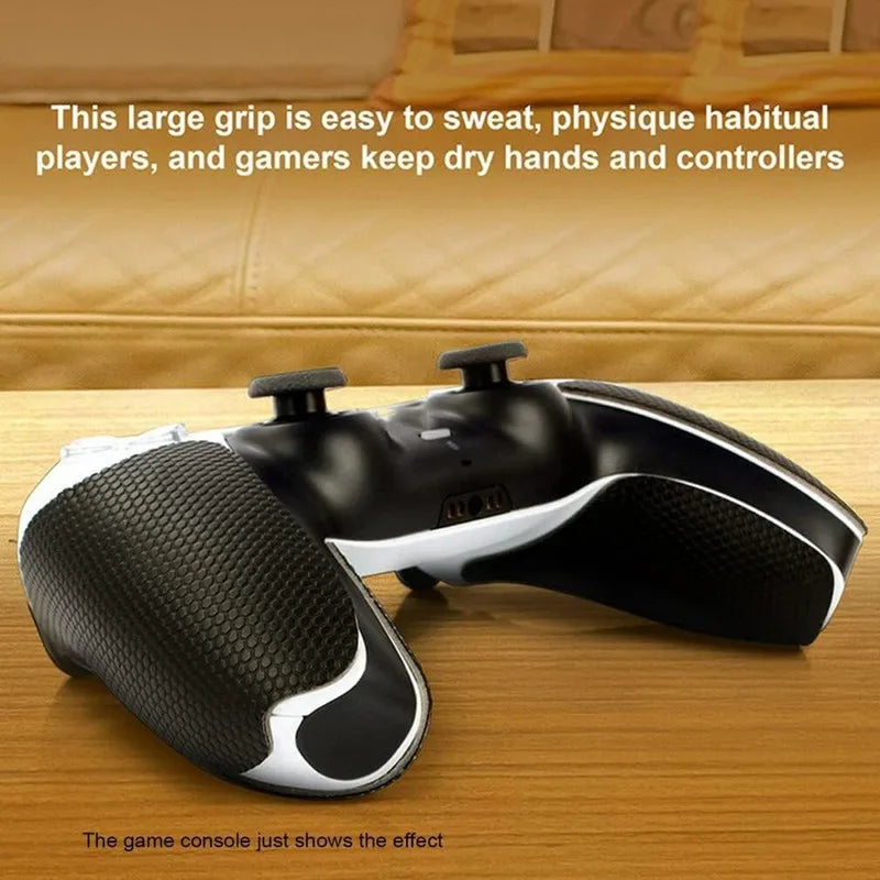 Textured Rubber Anti-Slip Sweat-Absorbent Grip Sticker for PlayStation 5 Controller