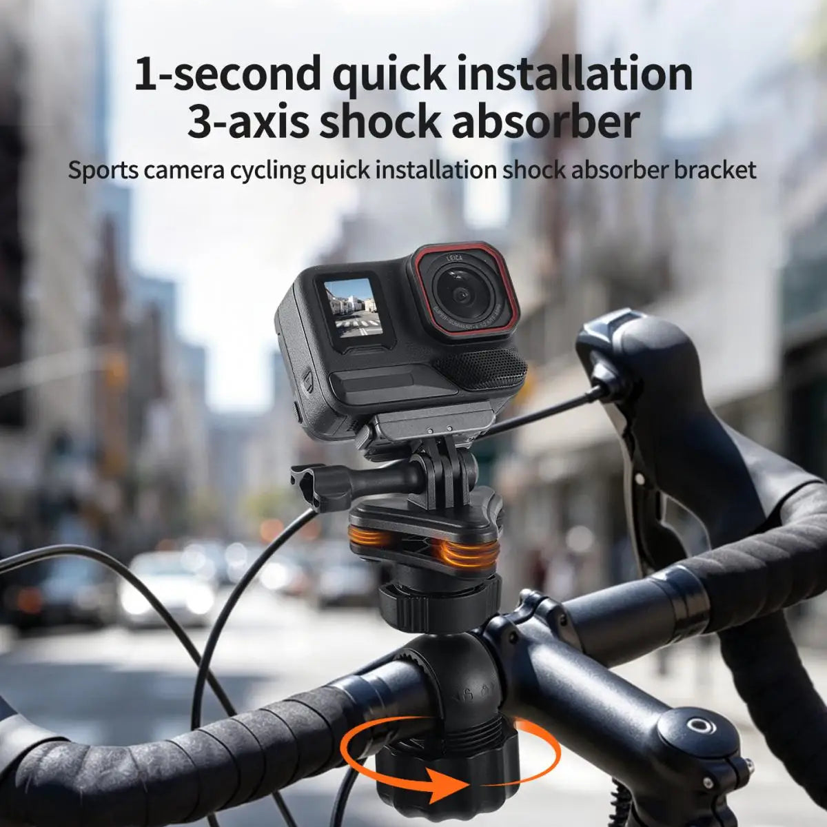 Three-Axis Vibration Damping Bike Handlebar Mount
