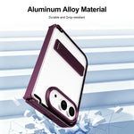 Aluminum Alloy Kickstand Case with Full Hinge Protection for iPhone Duo