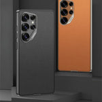 Shockproof Hard Shell Leather Case for Samsung Galaxy S25 Ultra