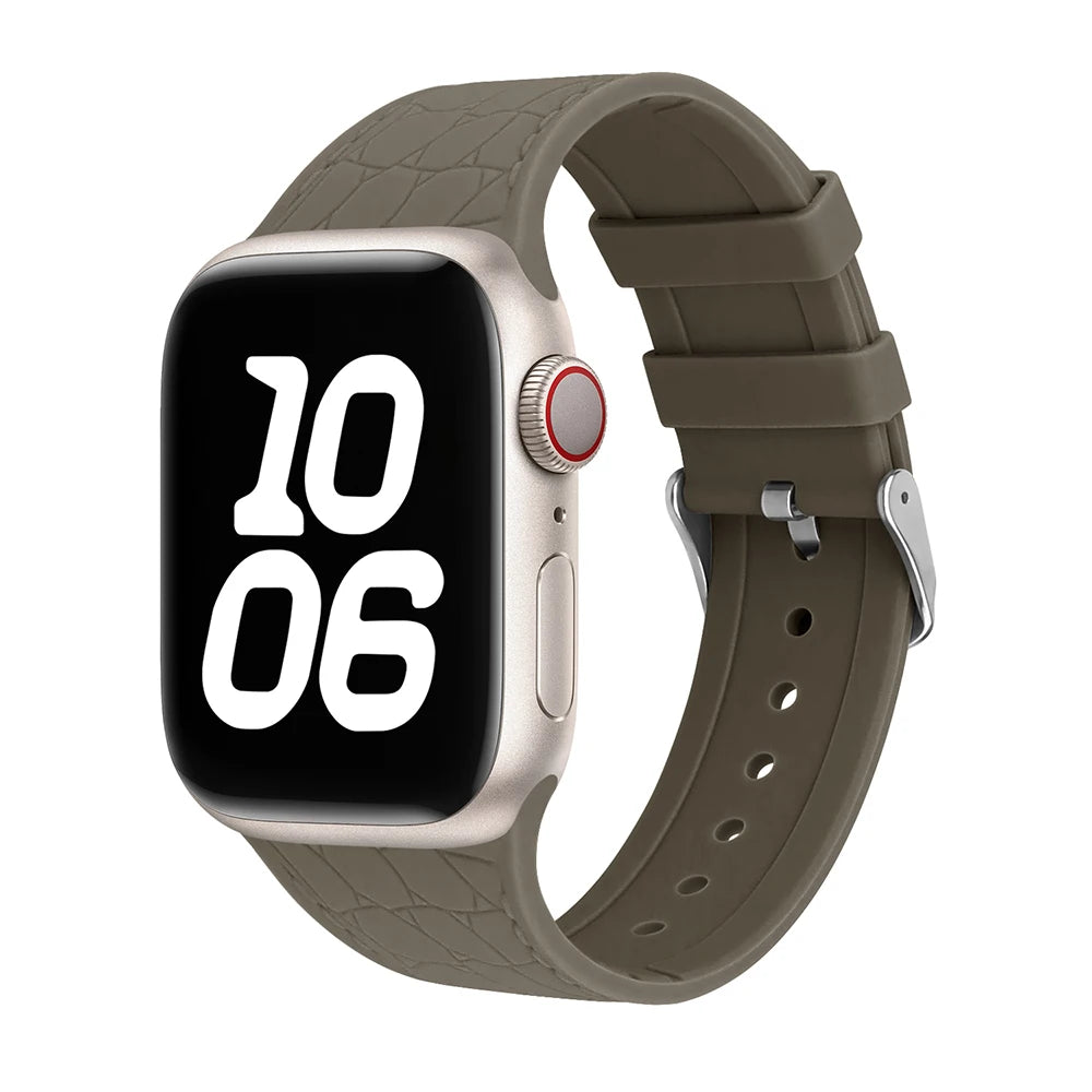 Soft Lychee Pattern Silicone Strap for Apple Watch