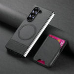 Samsung Galaxy Z Fold 7 Luxury Magnetic Leather Case with Card Holder