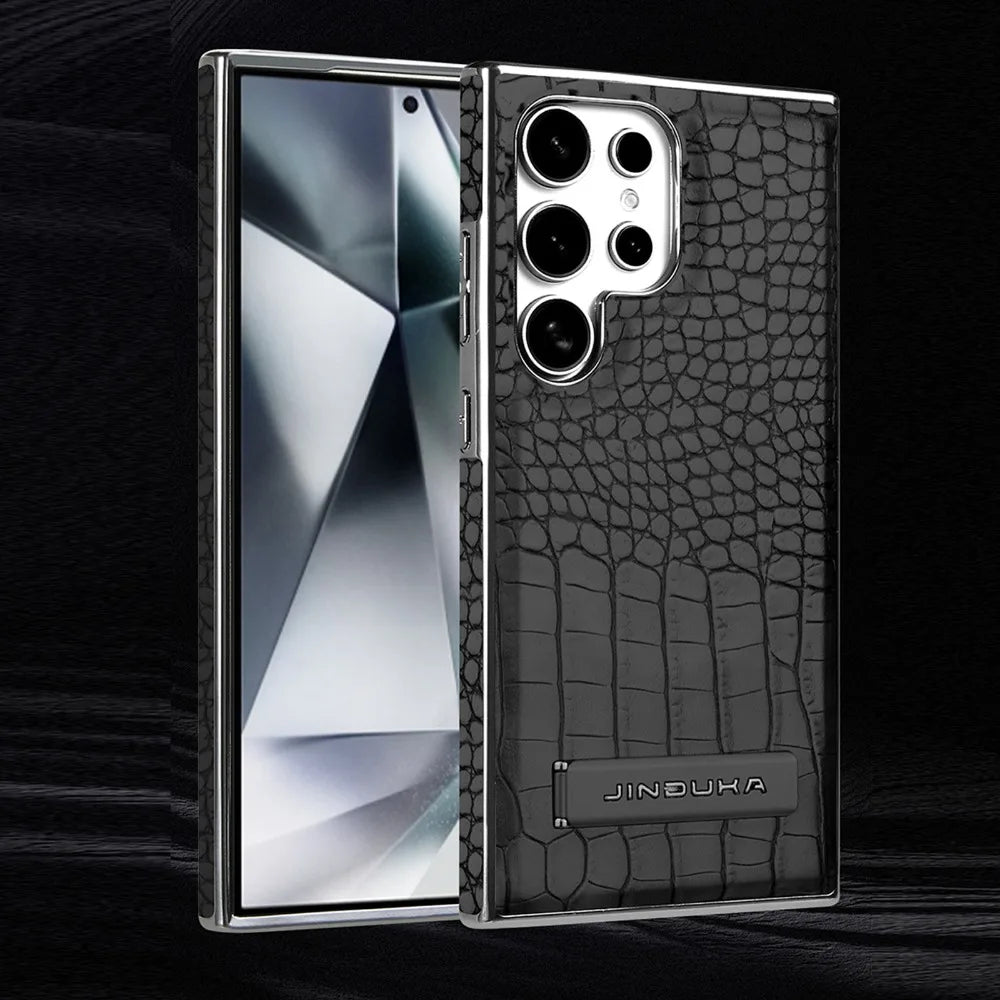High-Quality Leather Electroplate Case for Samsung Galaxy S24 Series