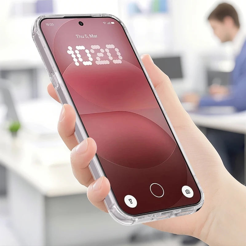 Transparent Shockproof Hybrid PC+TPU Case with Magnetic Alignment for Nothing Phone (4a) Pro
