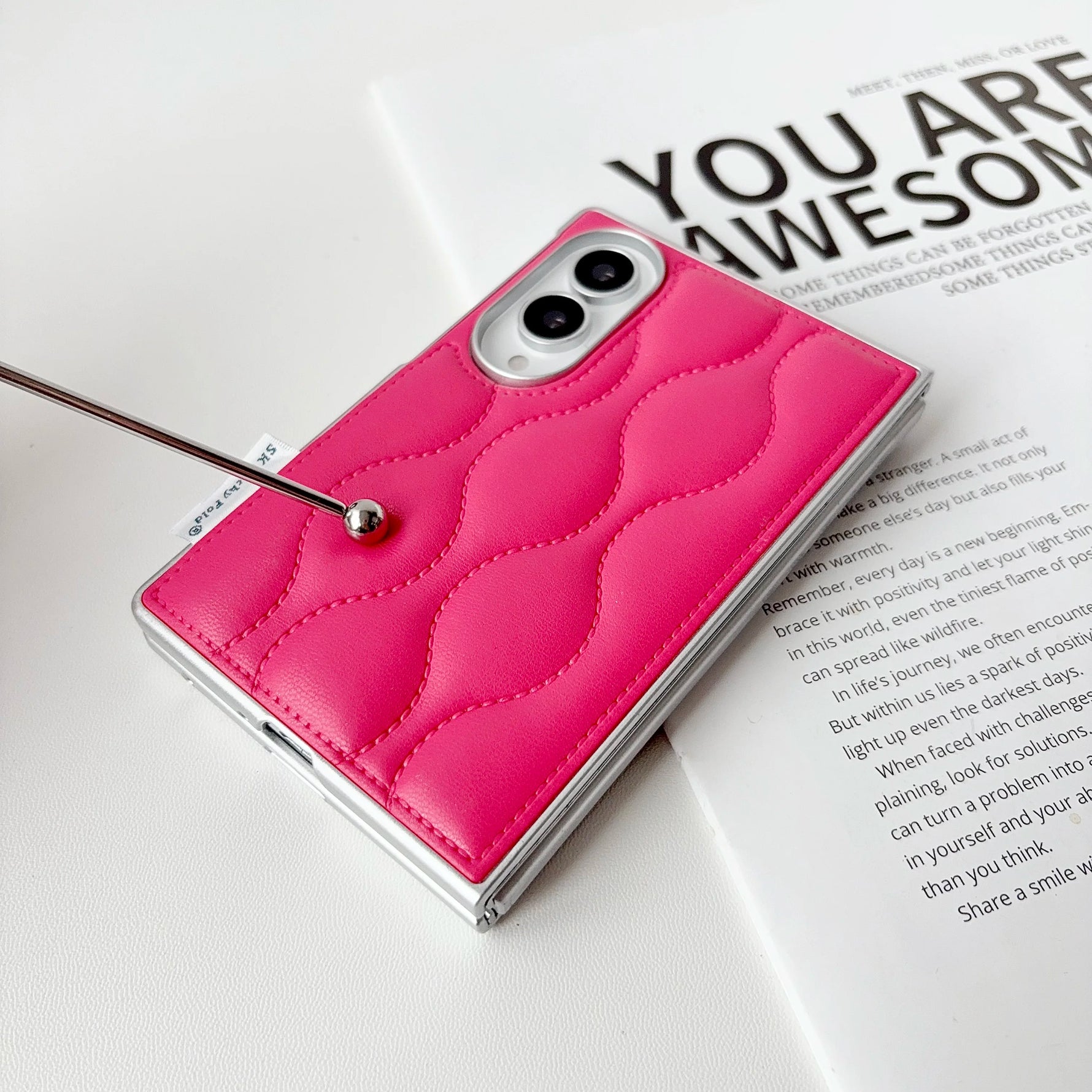 Premium Wave Texture Leather Protective Case for Samsung Galaxy Z Fold 8