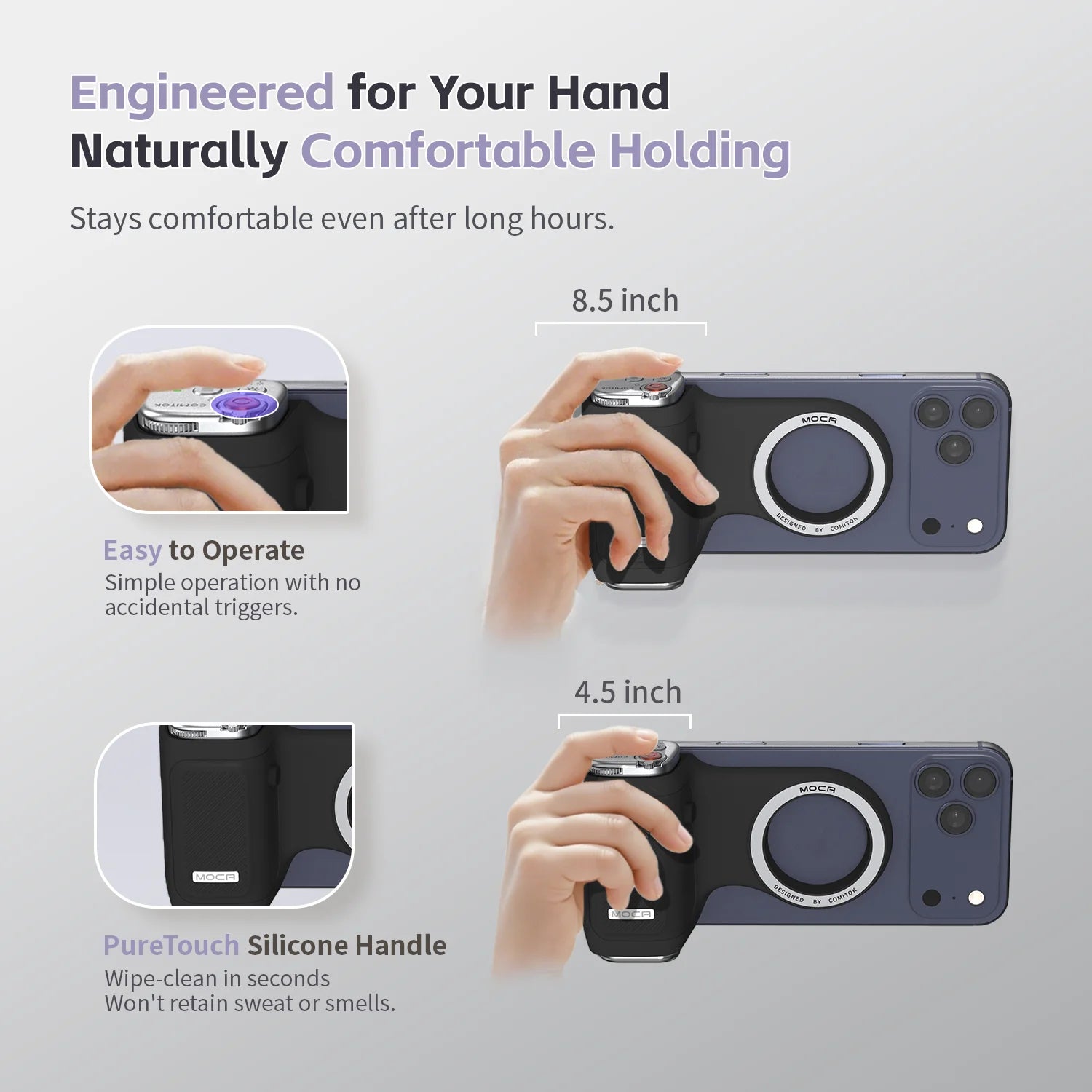 COMITOK MOCA Magnetic Phone Grip With Remote Control