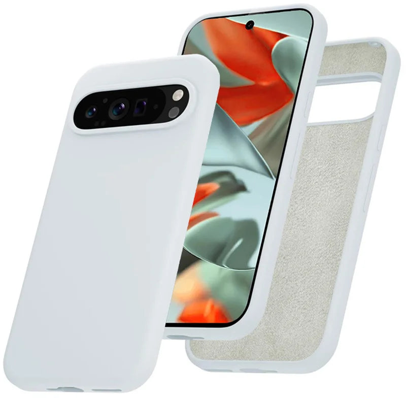 Solid Color Liquid Silicone Case for Google Pixel 9 Series