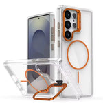 Crystal Clear Shockproof MagSafe Case with Camera Kickstand for Samsung Galaxy S26 Series