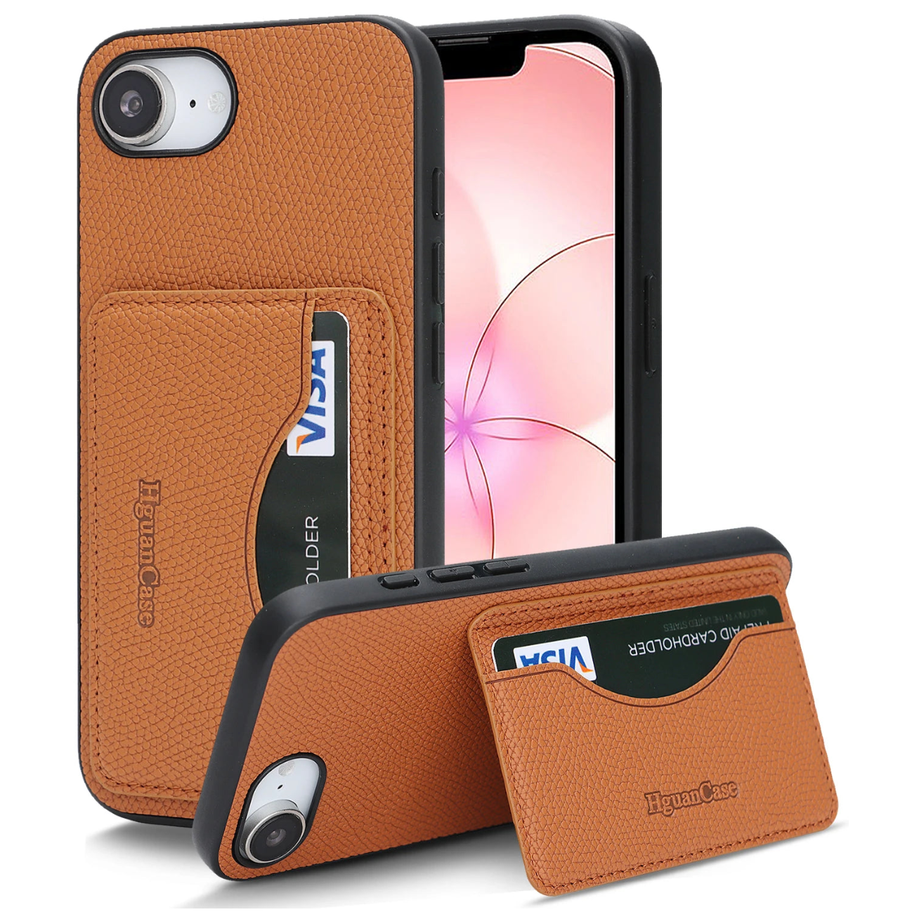 Luxury Shockproof Leather Case with Card Holder for iPhone 17e