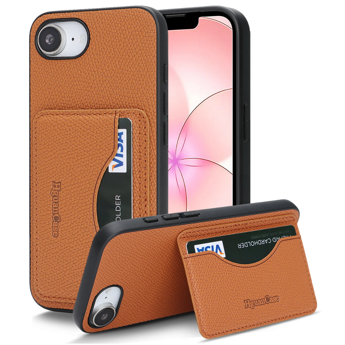 Luxury Shockproof Leather Case with Card Holder for iPhone 17e