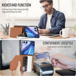 Magnetic Leather Wallet Case with Foldable Stand for Samsung Galaxy Z Flip 7