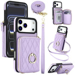 Leather Wallet Phone Case with Adjustable Lanyard for iPhone 17 Series