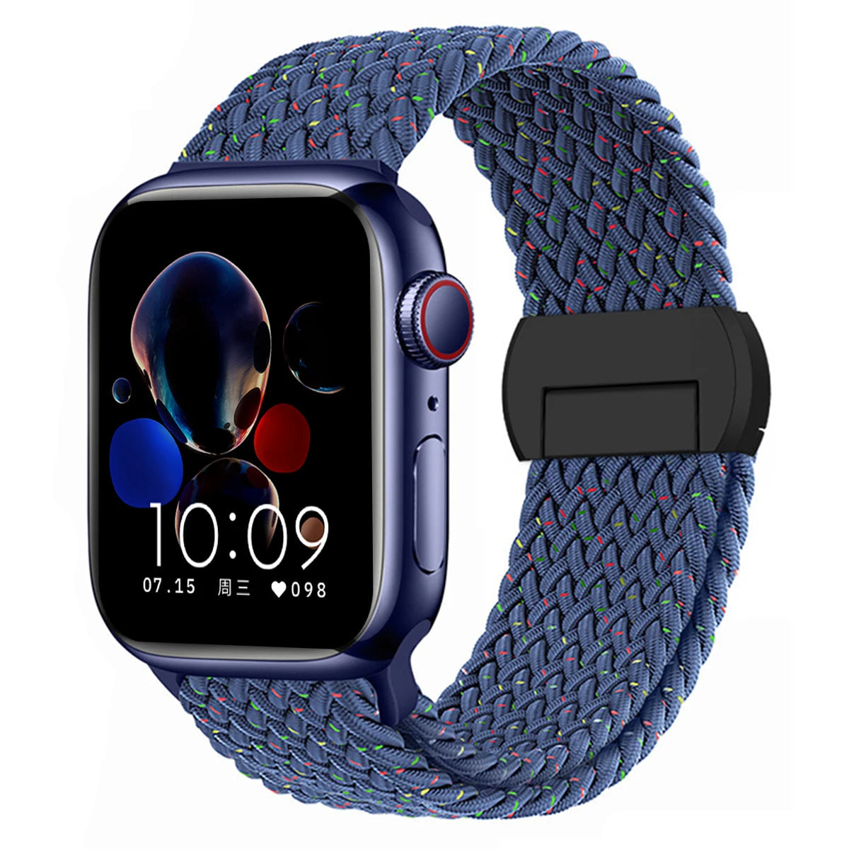Stretchable Braided Solo Loop with Magnetic Closure for Apple Watch