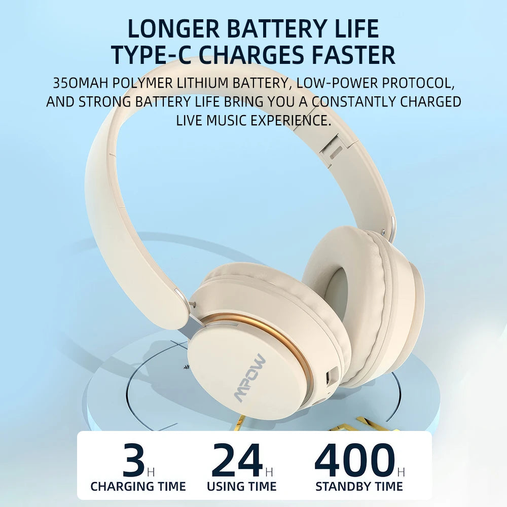 Mpow J2 Over-Ear Bluetooth Headphones