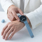 Perforated Silicone Watch Strap with Quick-Release Tab Clasp for Samsung Galaxy Watch 9