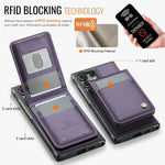 Samsung Galaxy S25 Series Detachable Wallet Case with RFID-Blocking Card Holder