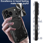 Rugged MagSafe Case with Rotating Ring Holder and Lens Cover for iPhone 17 Series