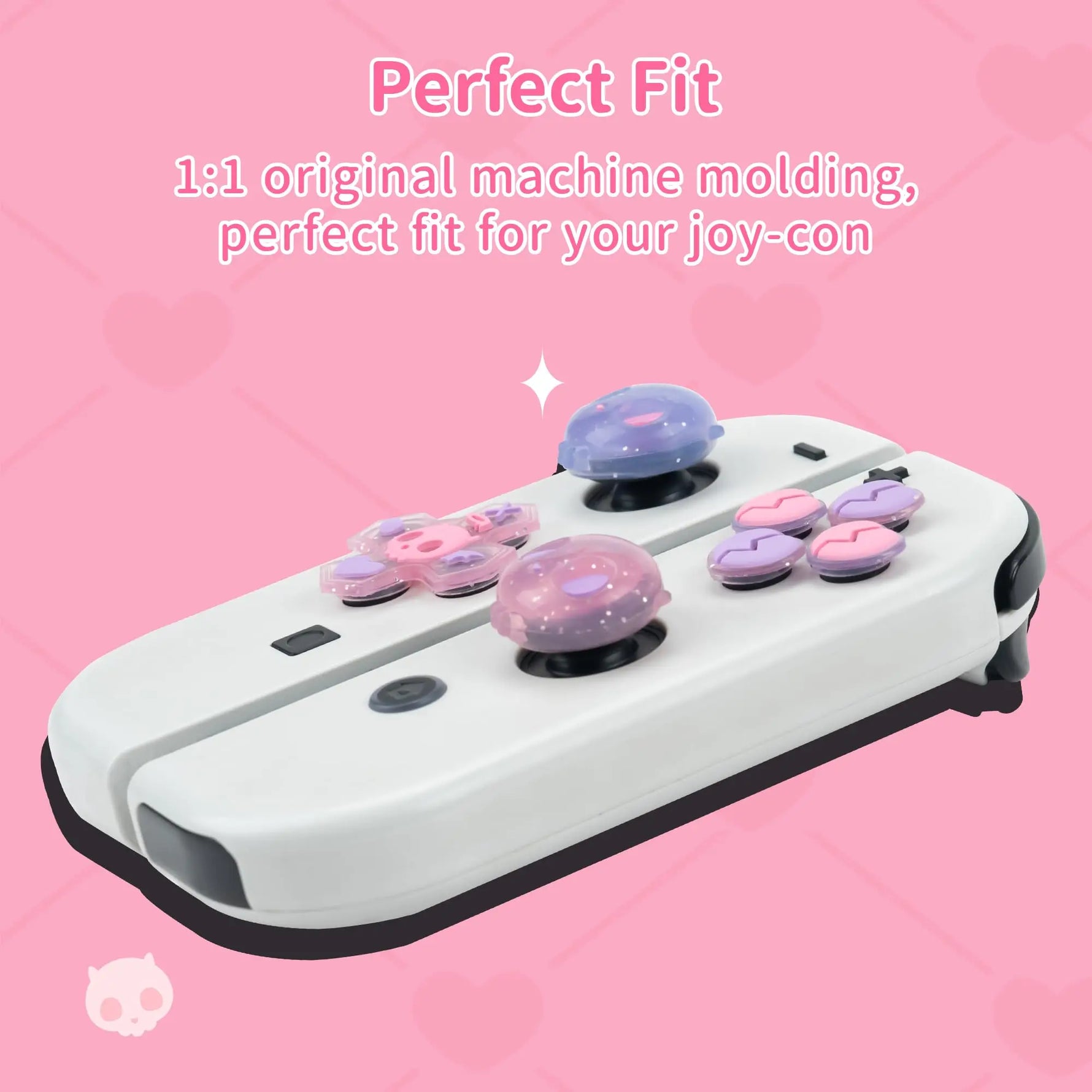 Skull-Themed Silicone D-Pad Button Caps for Nintendo Switch Joy-Con
