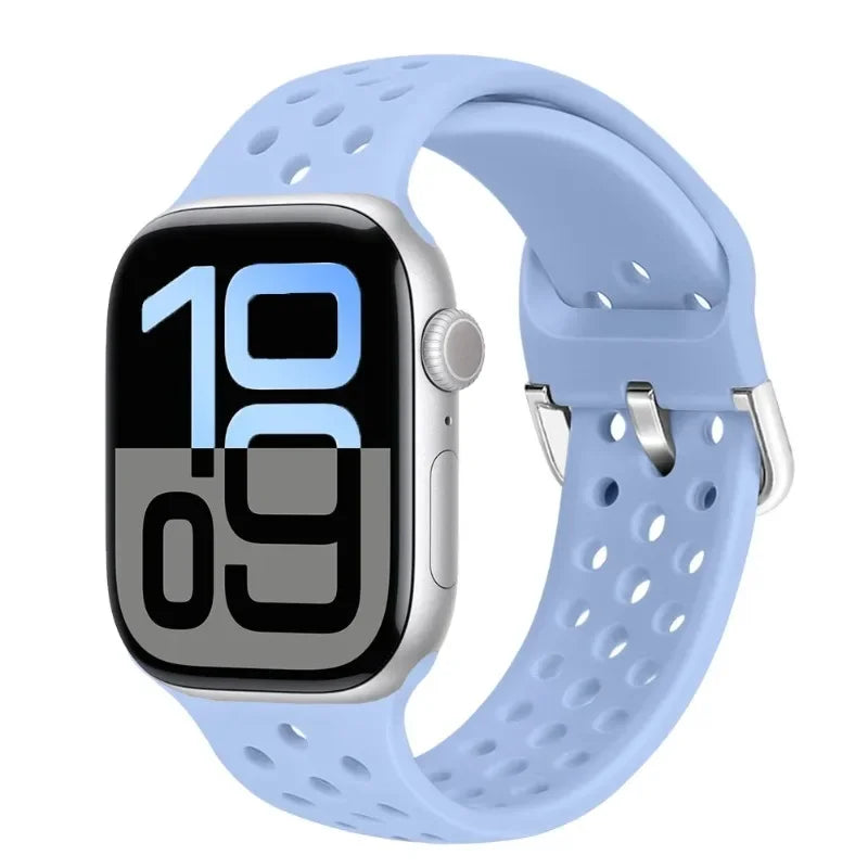 Perforated Silicone Band with Ventilation Holes for Apple Watch
