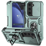 360° Protection Slide Camera Lens Armor Case with Ring Holder for Samsung Galaxy Z Fold 7