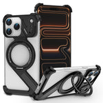 Shockproof Frameless MagSafe Case with 360° Rotating Grip Ring Stand for iPhone 18 Series