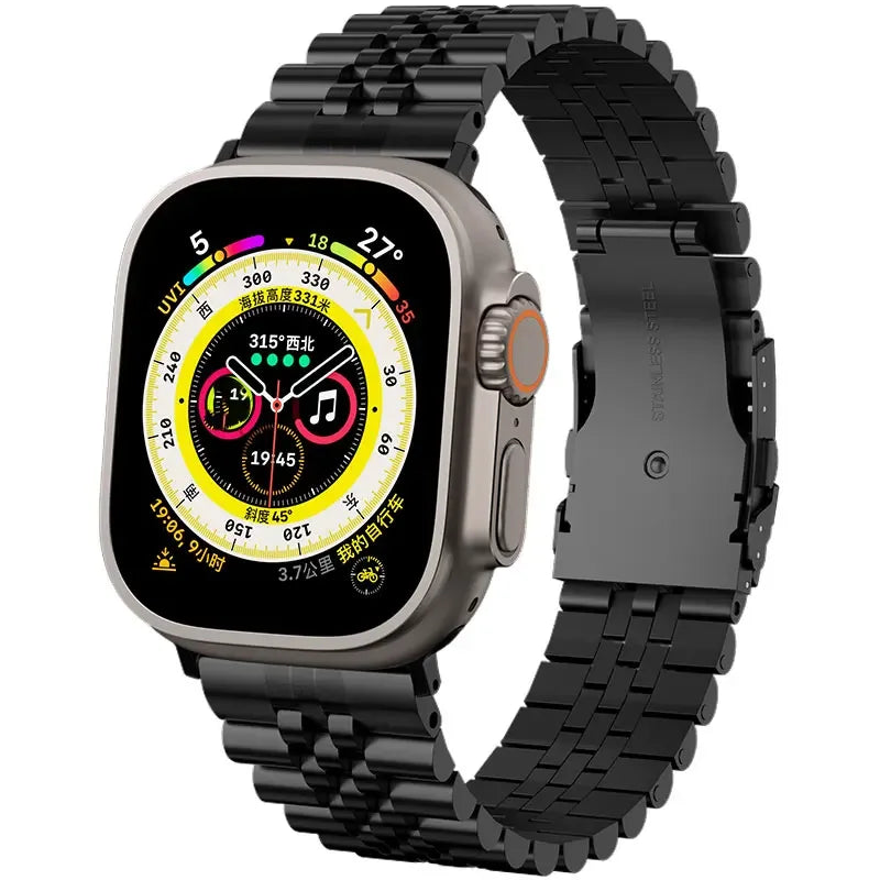 Stainless Steel Quick-Release Link Band for Apple Watch