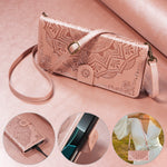 Embossed Mandala Crossbody Leather Wallet Case for Samsung S26 Series