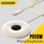 Essager 15W MagSafe-Compatible Wireless Charger with Digital Display