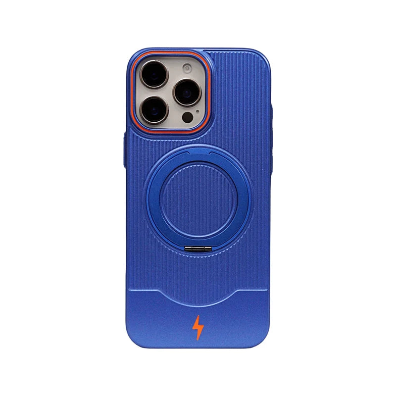 Ultrathin Frosted MagSafe Hard PC Case with 360° Rotating Kickstand for iPhone 16 Series