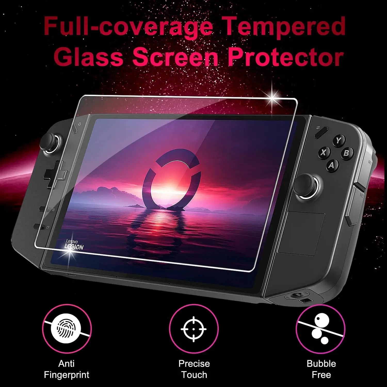 3-Pack Tempered Glass Screen Protector for Lenovo Legion Go