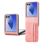 Samsung Galaxy Z Flip 7 PU Leather Protective Case with Built-in Card Holder