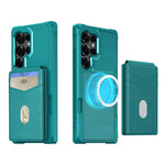 Luxury Leather Magnetic Case with Detachable Card Holder for Samsung Galaxy S24 Series