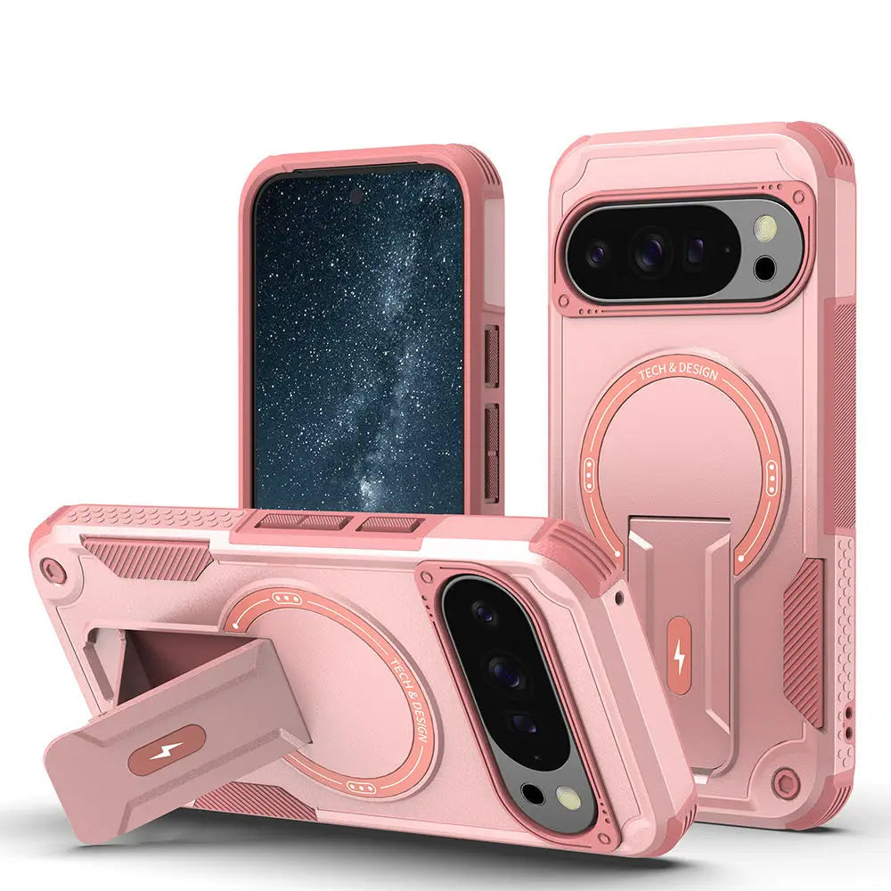 Armor Shockproof Magnetic Case & Foldable Stand for Google Pixel 10 Series