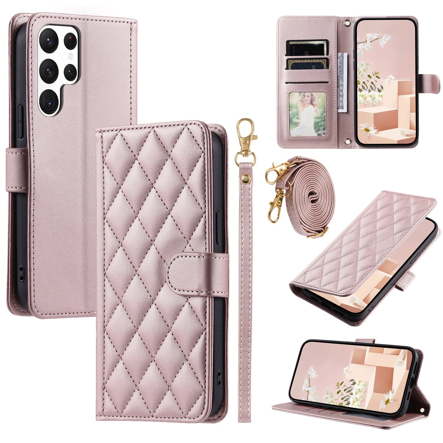 Premium Fashion Crossbody Leather Phone Case for Samsung Galaxy S26 Series