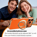 Lychee Pattern MagSafe Case with Kickstand for iPhone 17 Pro & iPhone 17 Pro Max